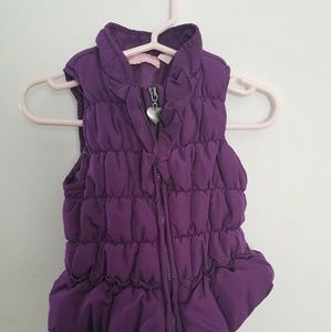 Kido Headquarters puffer purple vest, 12M